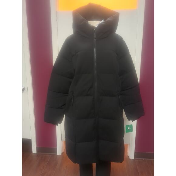 Calvin Klein Women’s Long Parka Coat Down Black XL - Picture 1 of 8